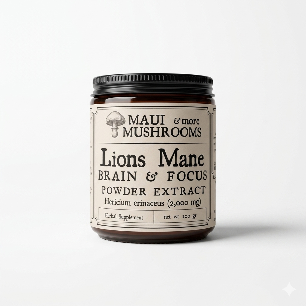 Lion’s Mane Mushroom Powder Extract – Hericium erinaceus (2,000 mg)
