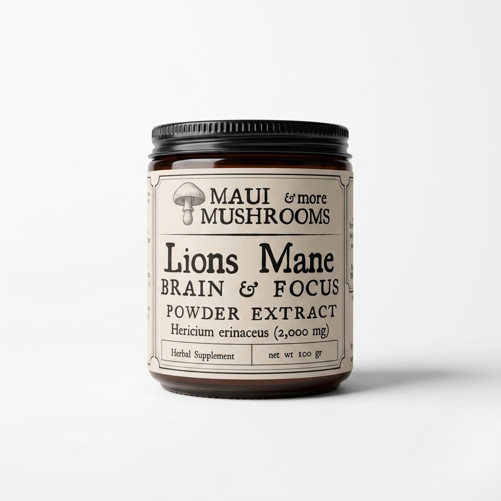 Lion’s Mane Mushroom Powder Extract – Hericium erinaceus (2,000 mg)