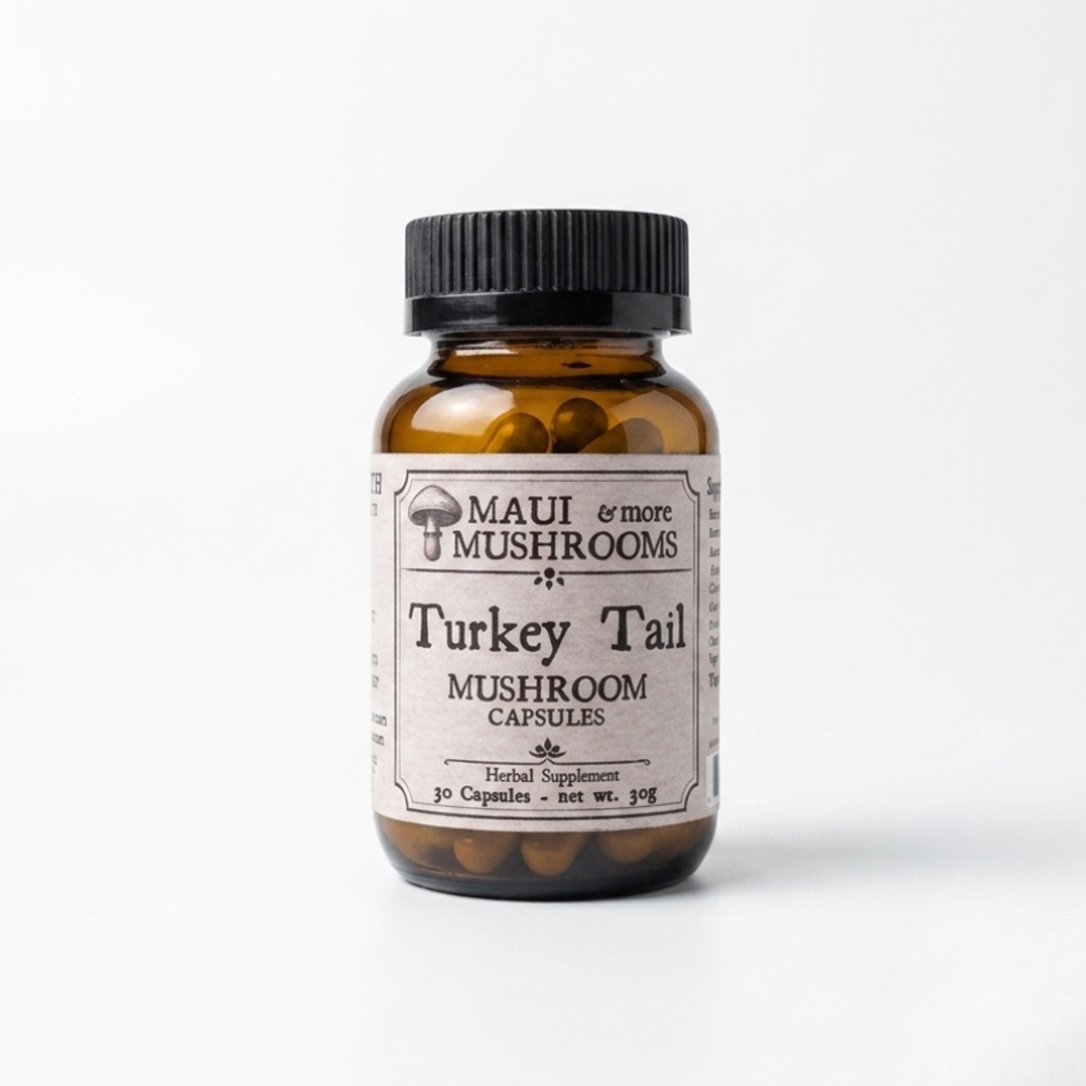 Turkey Tail Capsules – Immune & Gut Support From 100% Fruiting Bodies