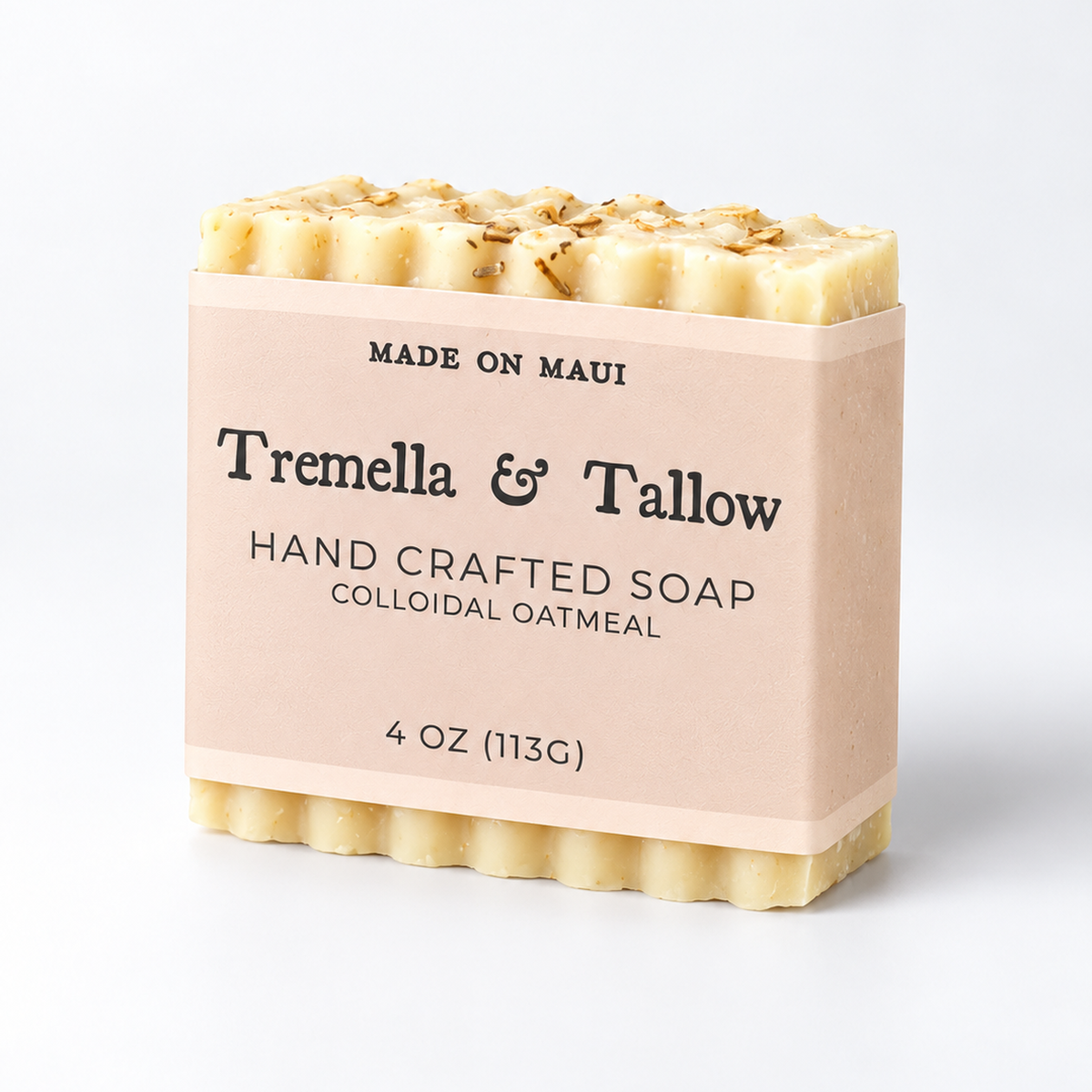 Square front hero of Tremella & Tallow Colloidal Oatmeal soap